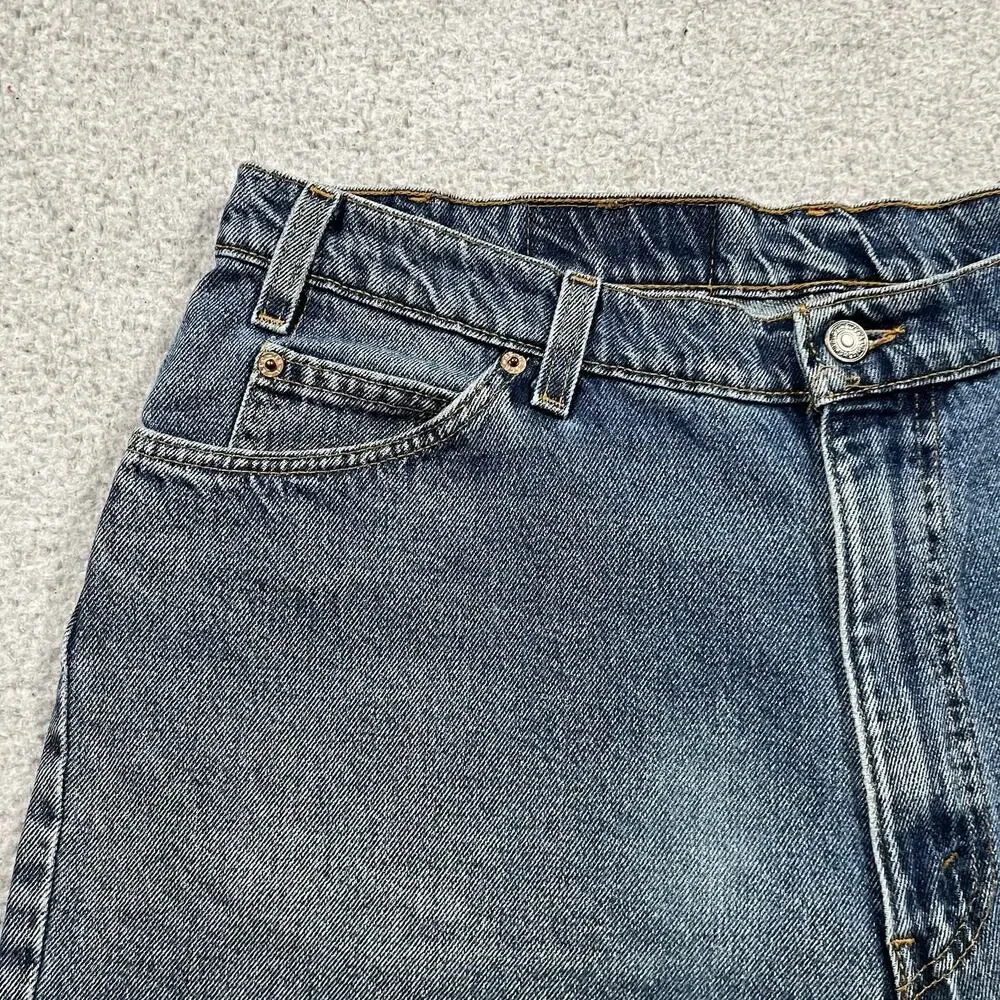 Vintage Levis 560 Shorts Mens 36 Blue Made USA Denim Baggy Jorts Loose Fit